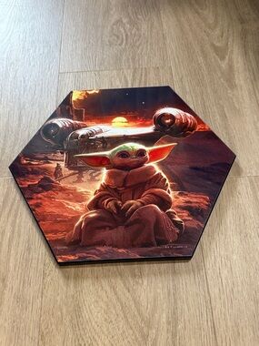 The Child (Grogu) Hex Canvas Wall iiiArt - Sunset Palette